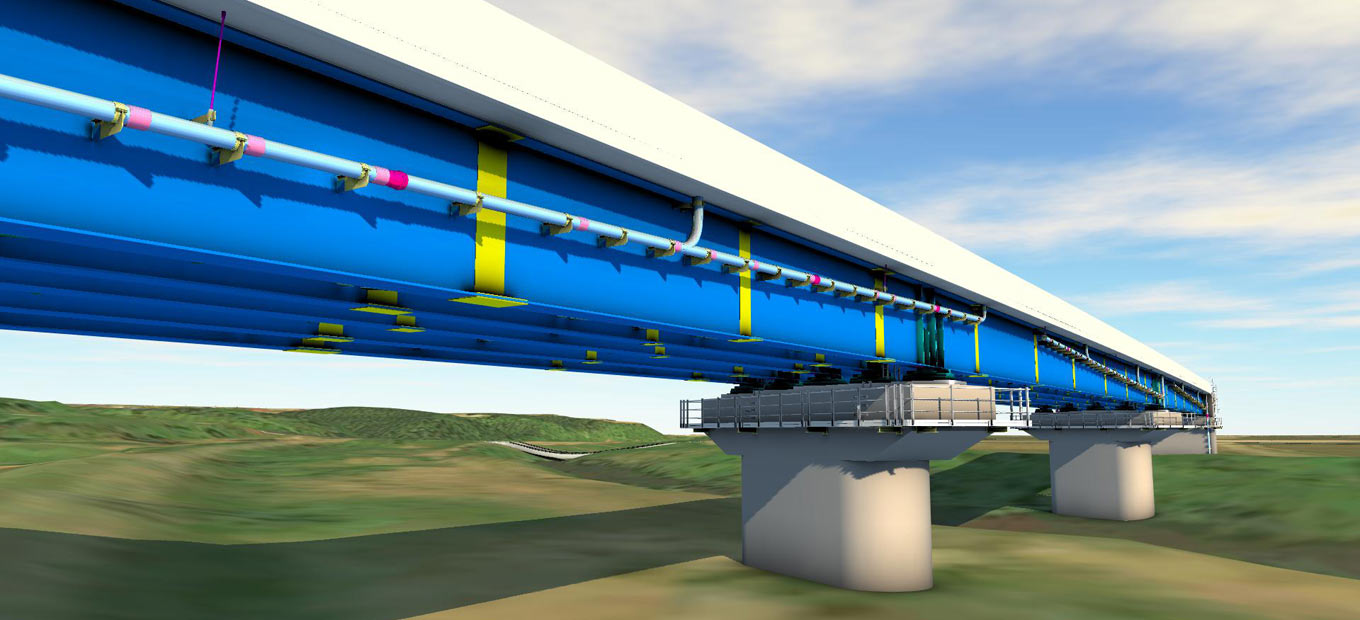 国道45号 坪川橋上部工 3D画像