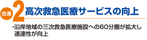 効果2　高次救急医療サービスの向上